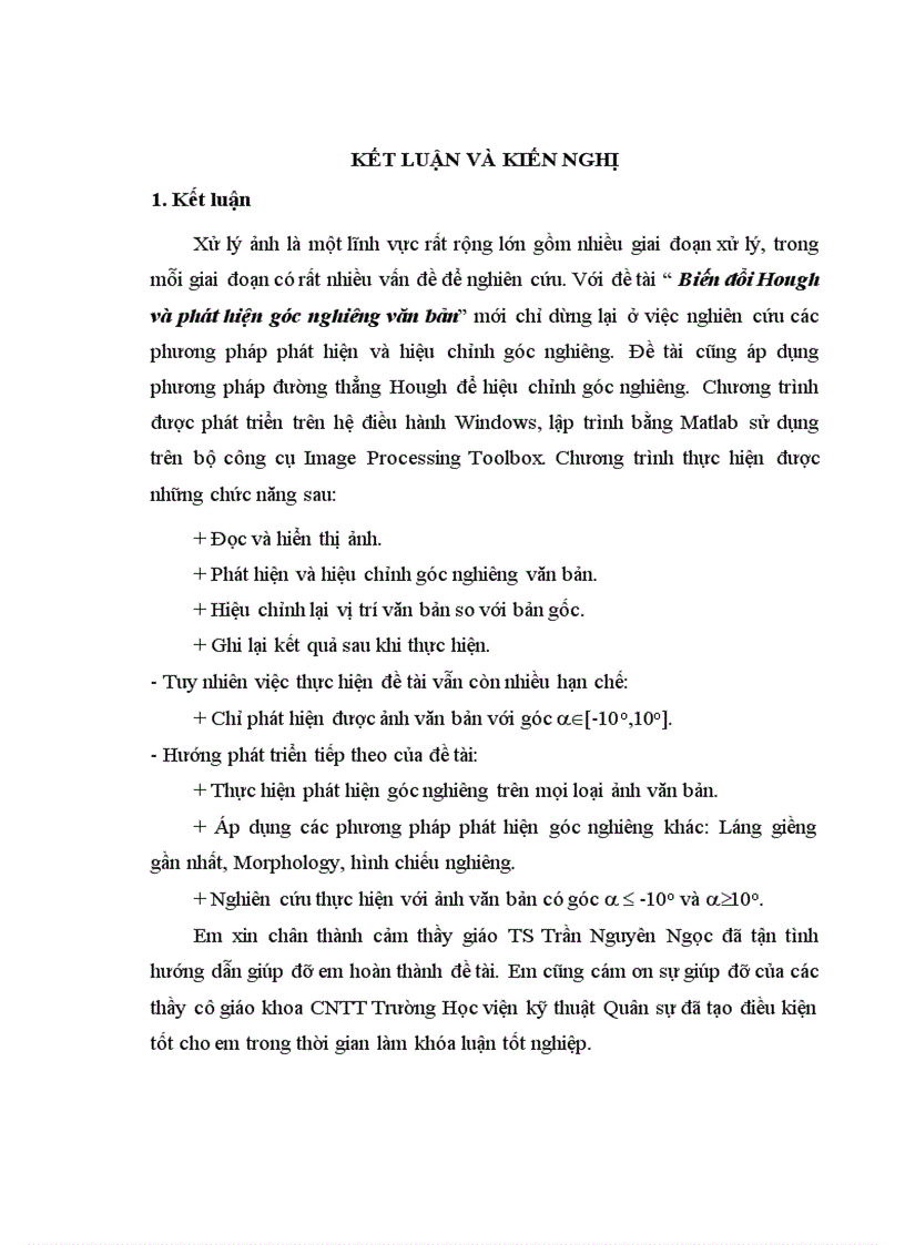 image for page Biến đổi Hough và ứng dụng phát hiện góc nghiêng văn bản