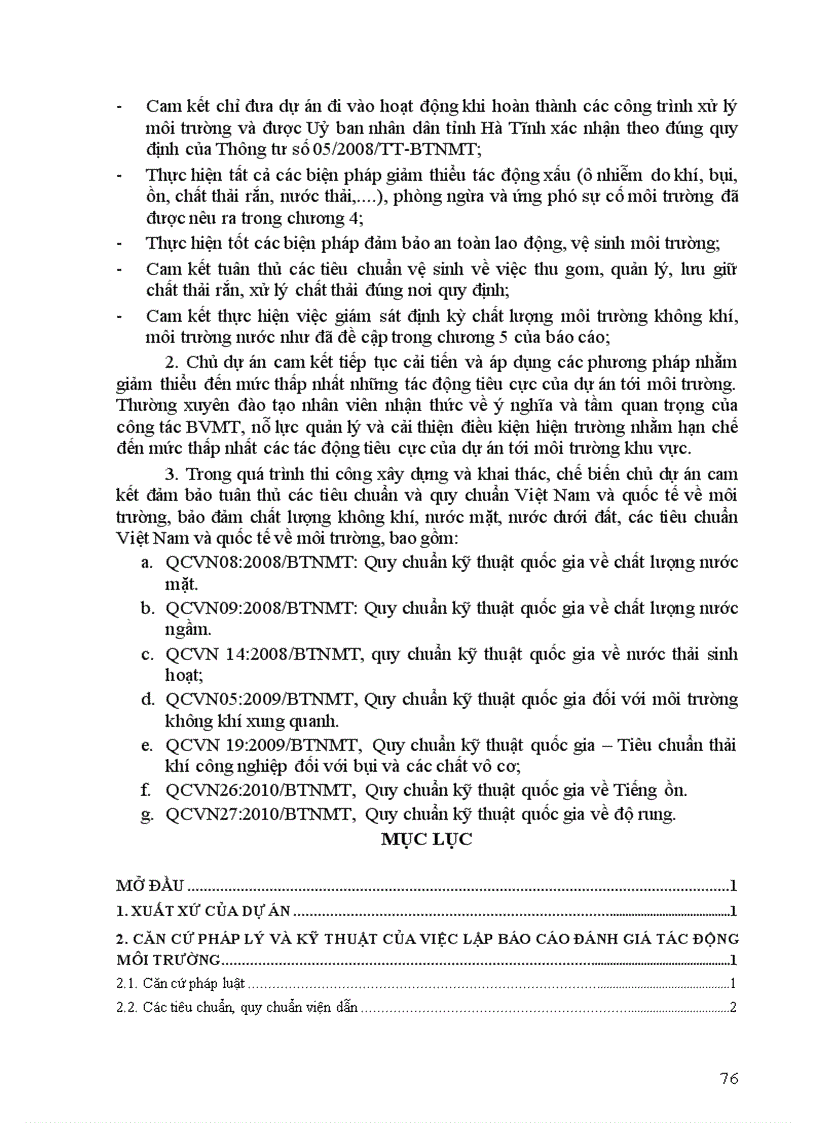 image for page Báo cáo đánh giá tác động môi trường Dự án đầu tư khai thác mỏ đá xây dựng núi Đá Bàn xã Kỳ Phương huyện Kỳ Anh tỉnh Hà Tĩnh