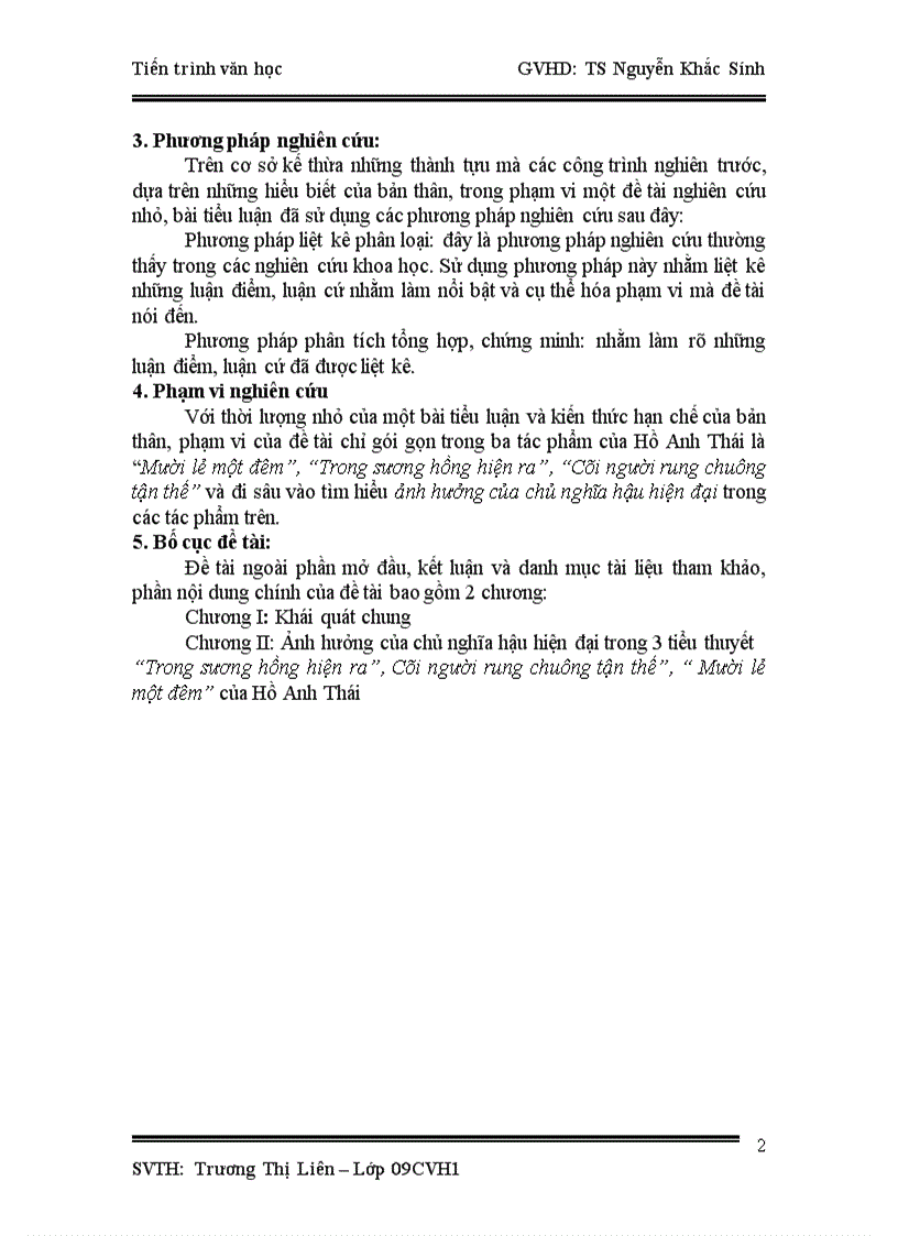 image for page Ảnh hưởng của chủ nghĩa hậu hiện đại trong 3 tiểu thuyết Trong sương hồng hiện ra Cõi người rung chuông tận thế Mười lẻ một đêm của Hồ Anh Thái