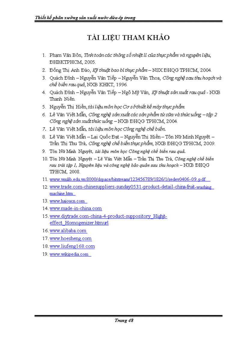 image for page Thiết kế phân xưởng sản xuất nước dứa ép trong năng suất 2 triệu lít năm hoàn thành 06 201