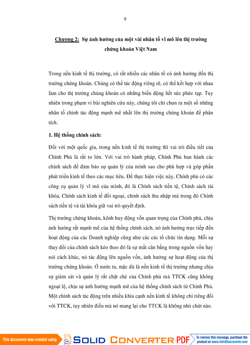 image for page Ảnh hưởng các nhân tố vĩ mô lên Thị trường chứng khoán Việt Nam