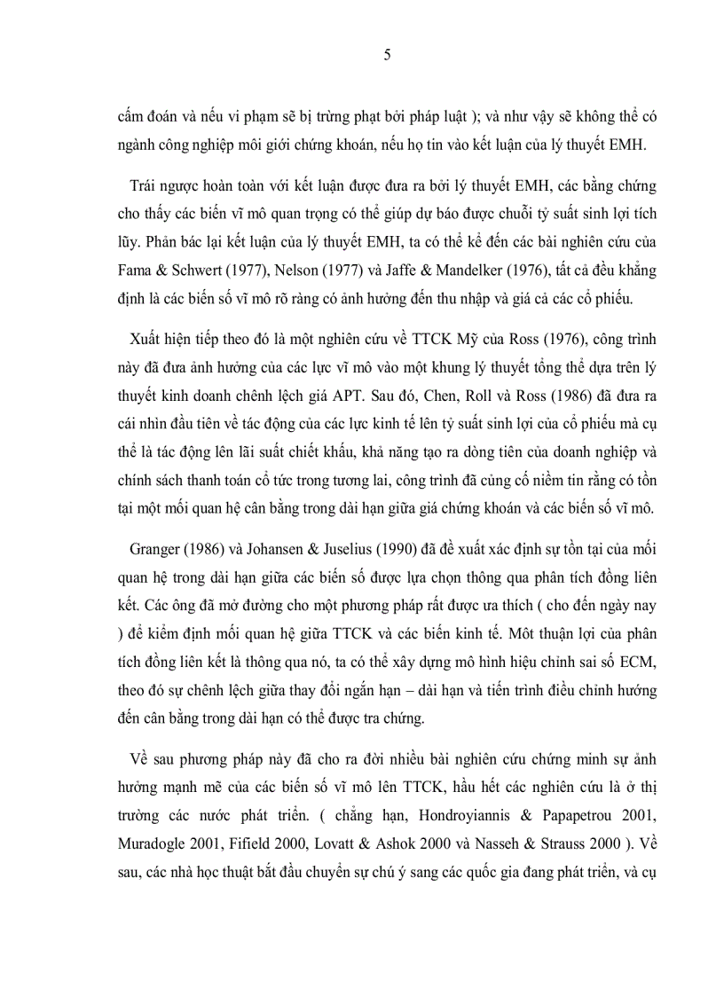 image for page Mối liên hệ giữa các nhân tố kinh tế vĩ mô và thị trường chứng khoán kết quả thực nghiệm ở thị trường chứng khoán việt nam