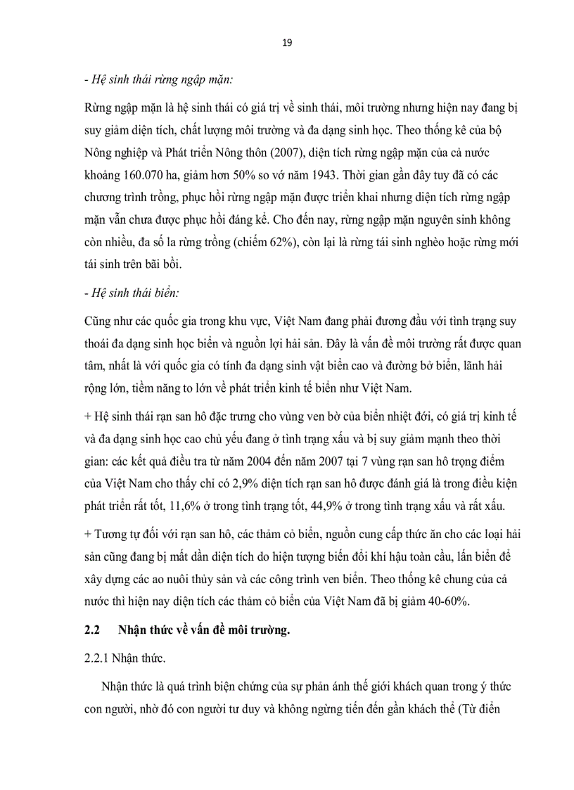 image for page Nhận thức của sinh viên đại học tại thành phố hồ chí minh về vấn đề môi trường