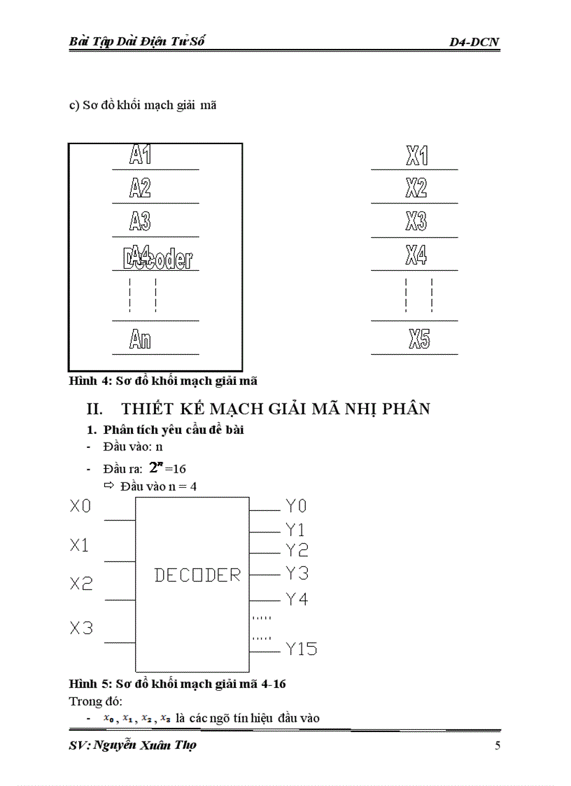 image for page Thiết kế bộ giải mã nhị phân 16 bit ra