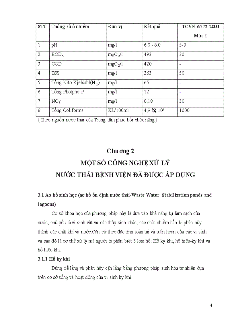image for page Thiết kế hệ thống xử lý nước thải bệnh viện đạt tiêu chuẩn Việt Nam loại A