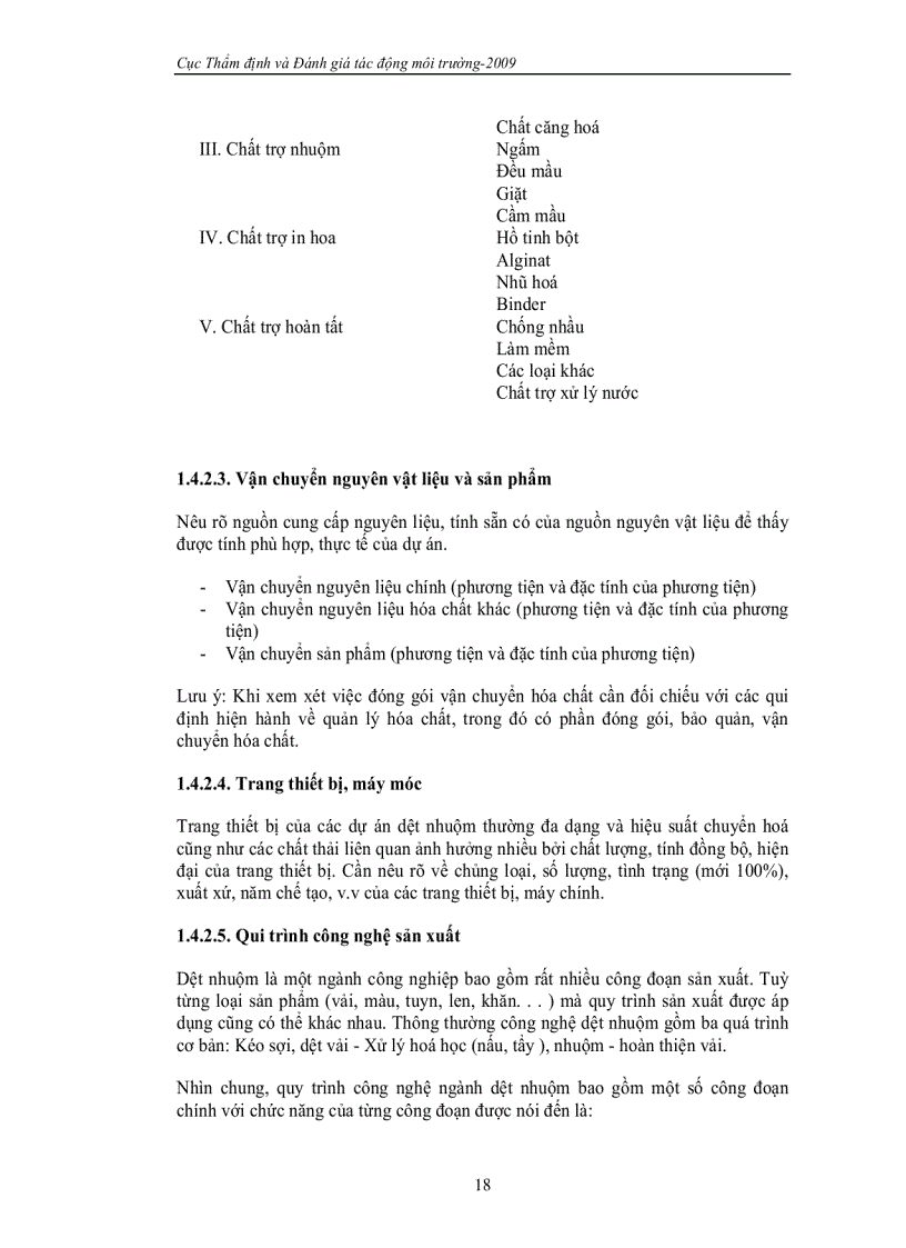 image for page Hướng dẫn lập báo cáo đánh giá tác động môi trường dự án dệt nhuộm