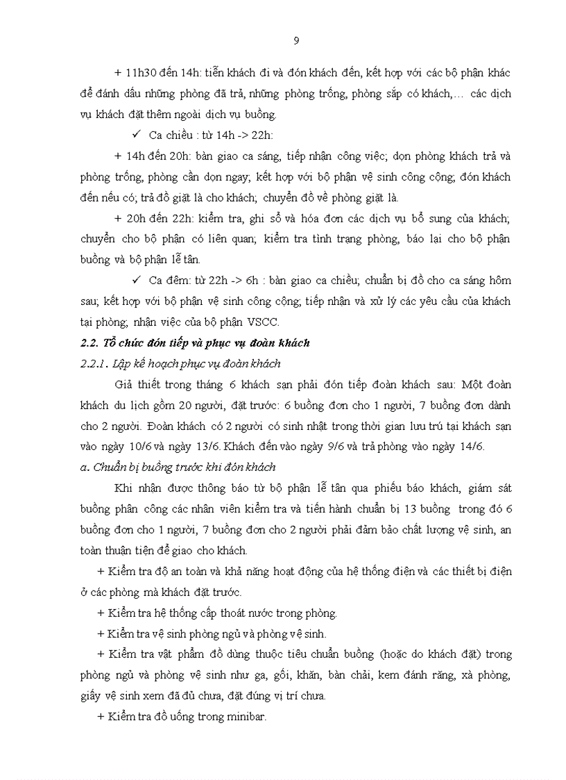 image for page Quản lý điều hành hoạt động phục vụ tại bộ phận buồng của khách sạn 3 sao Hồng Ngọc
