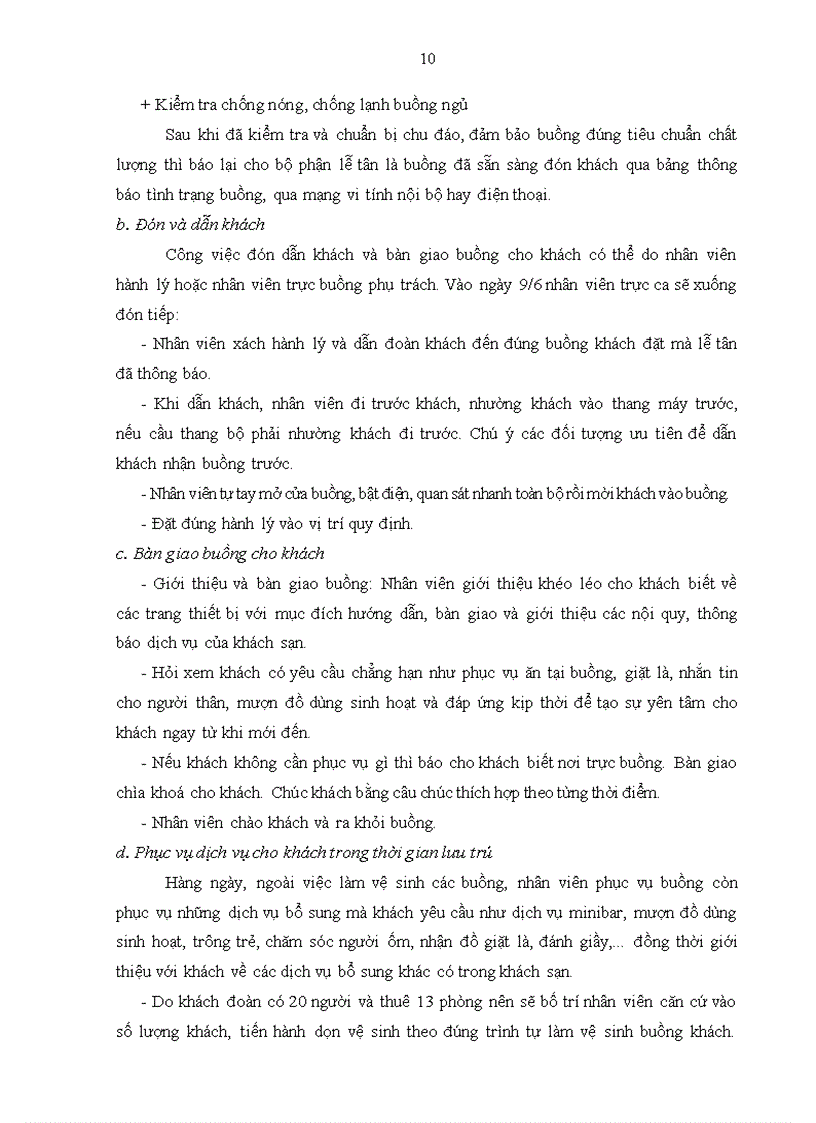 image for page Quản lý điều hành hoạt động phục vụ tại bộ phận buồng của khách sạn 3 sao Hồng Ngọc