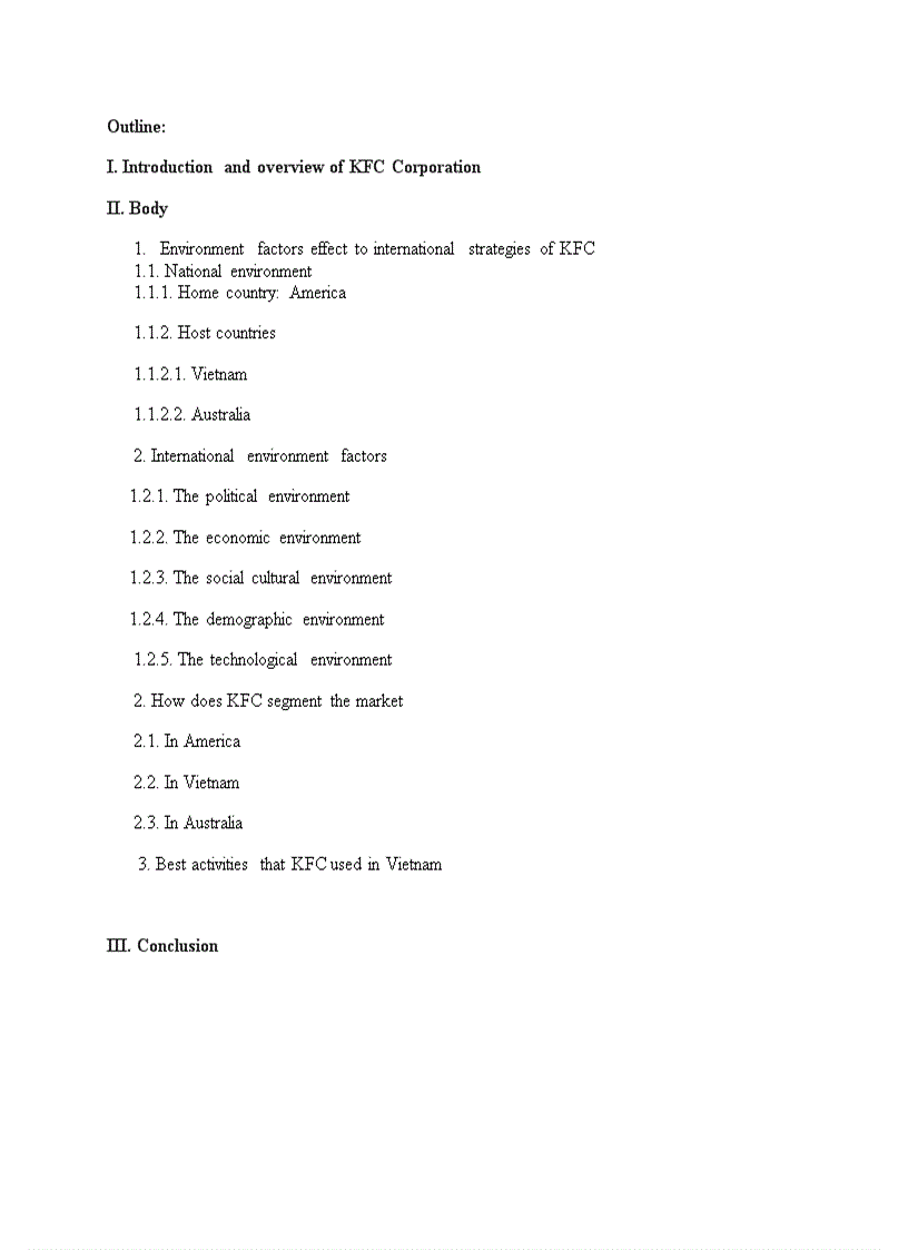 image for page International marketing KFC