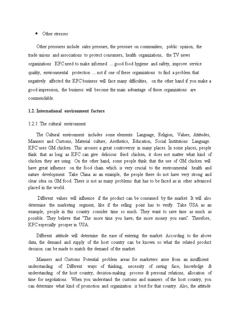 image for page International marketing KFC