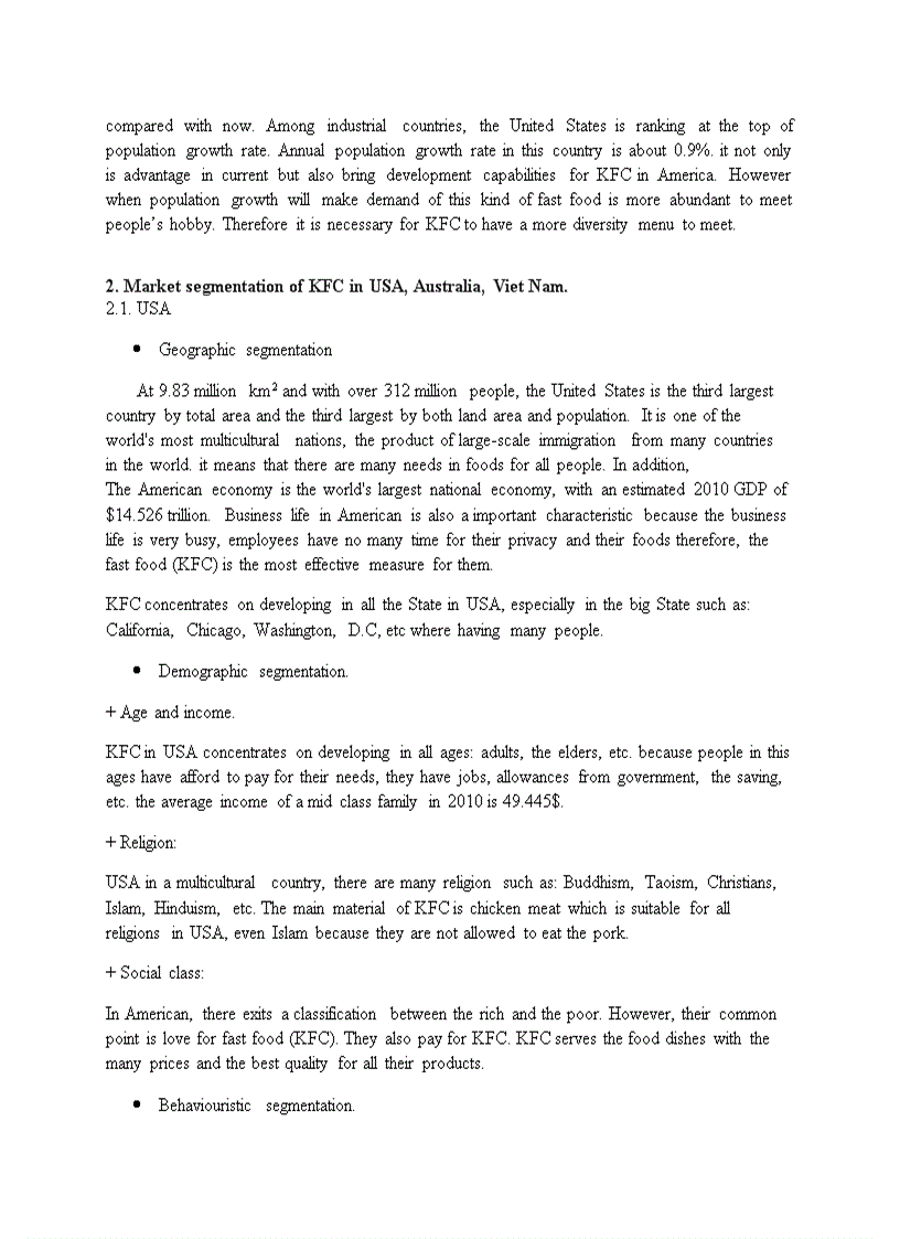 image for page International marketing KFC