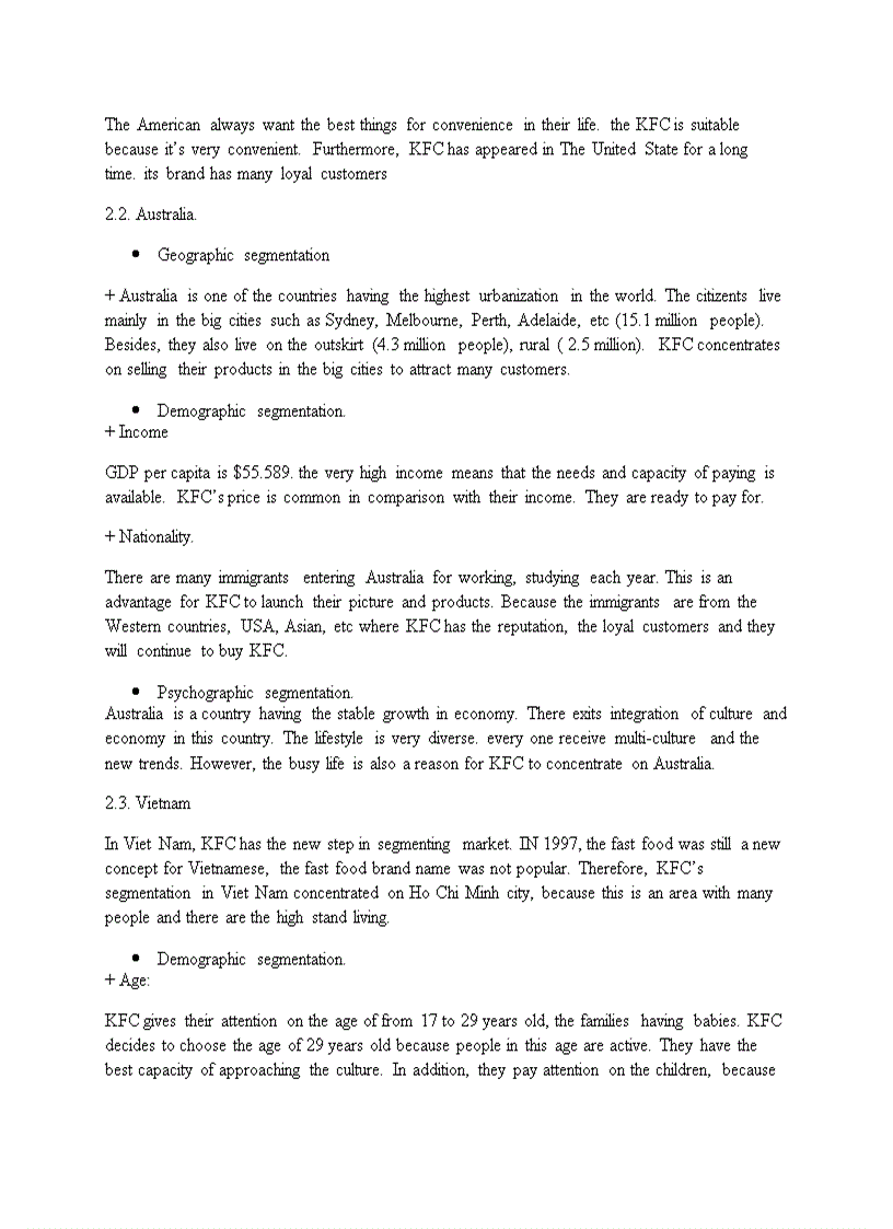 image for page International marketing KFC