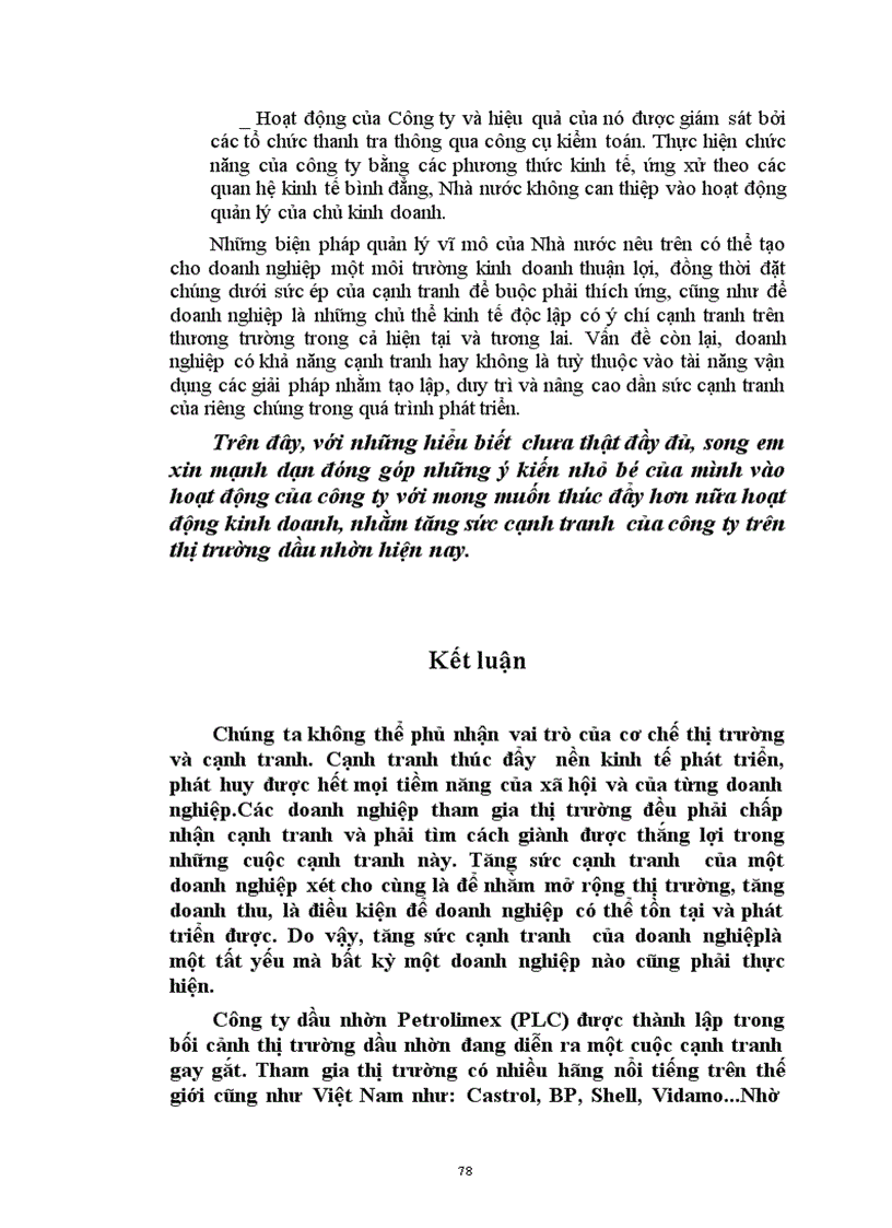 image for page Một số Giải pháp nhằm nâng cao khả năng cạnh tranh trong lĩnh vực kinh doanh dầu nhờn của công ty Dầu nhờn Petrolimex
