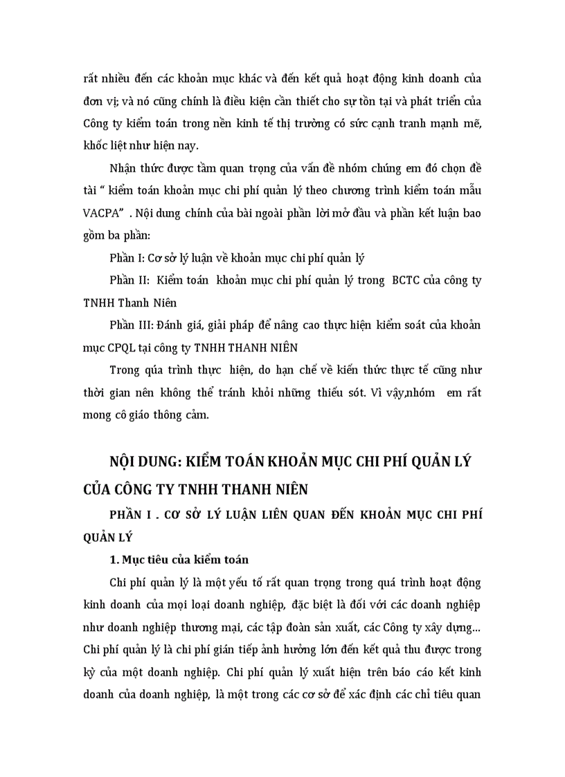 image for page KIểm toán khoản mục chi phí quản lý theo chương trình kiểm toán mẫu VACPA