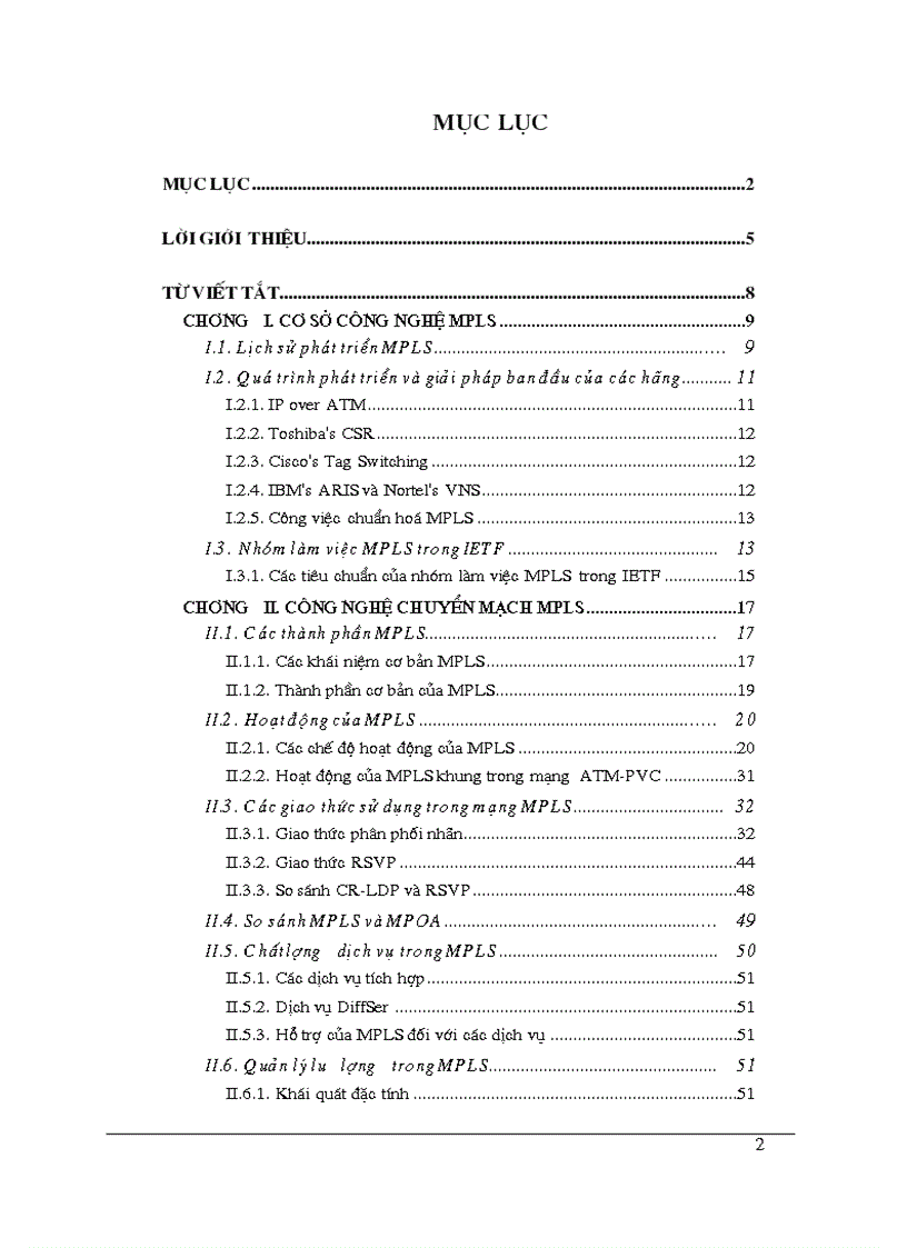 image for page Ứng dụng của MPLS trong mạng VPN và Khả năng ứng dụng MPLS trong mạng Viễn thông của Tổng công ty BCVT Việt nam