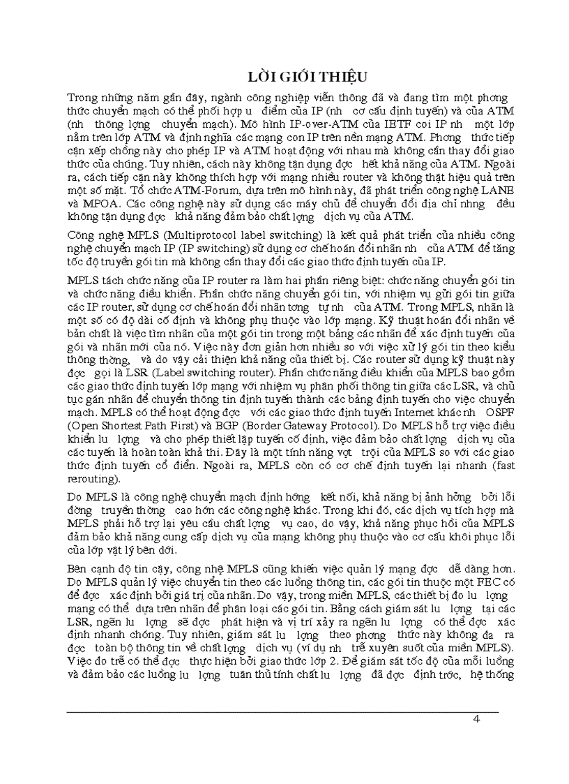 image for page Ứng dụng của MPLS trong mạng VPN và Khả năng ứng dụng MPLS trong mạng Viễn thông của Tổng công ty BCVT Việt nam