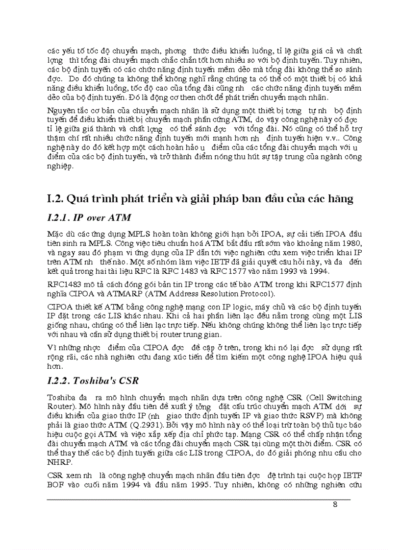 image for page Ứng dụng của MPLS trong mạng VPN và Khả năng ứng dụng MPLS trong mạng Viễn thông của Tổng công ty BCVT Việt nam