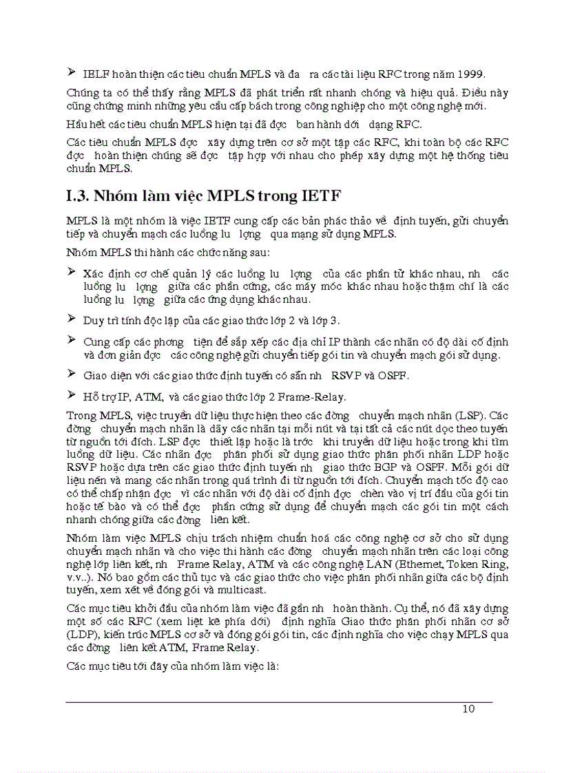 image for page Ứng dụng của MPLS trong mạng VPN và Khả năng ứng dụng MPLS trong mạng Viễn thông của Tổng công ty BCVT Việt nam