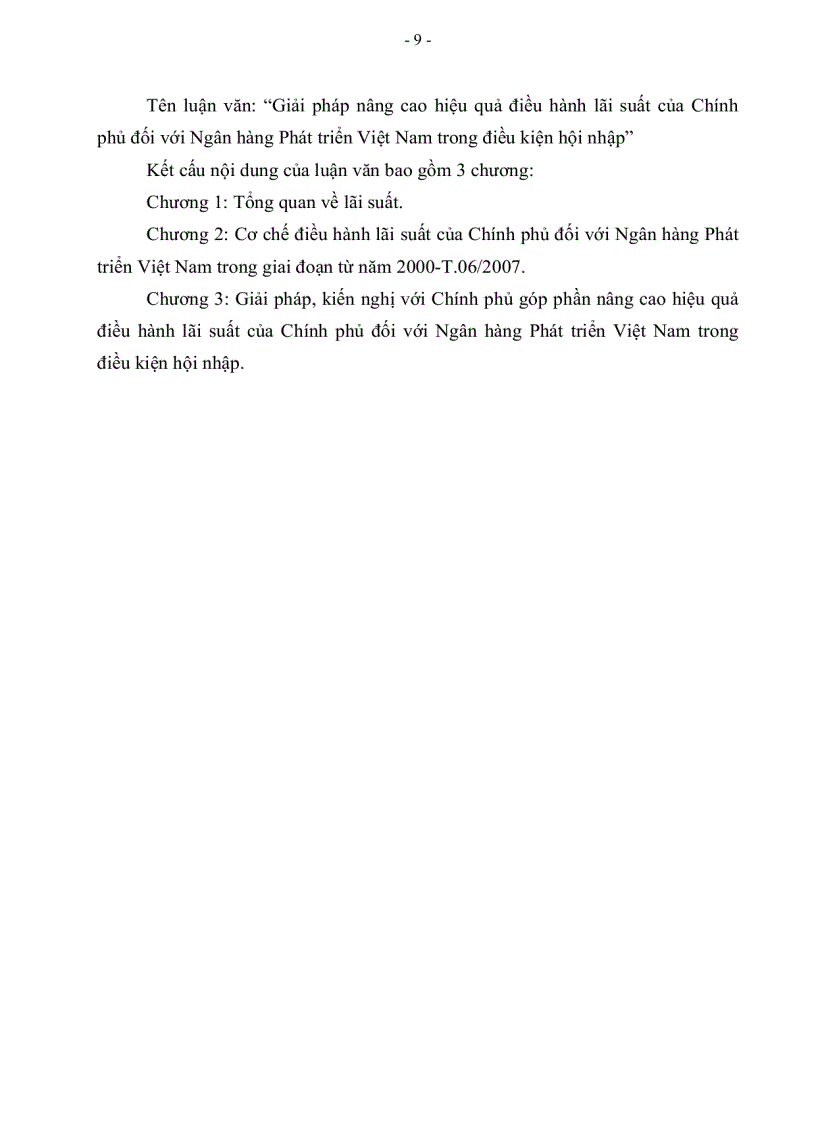 image for page Giải pháp nâng cao hiệu quả điều hành lãi suất của Chính phủ đối với Ngân hàng Phát triển Việt Nam trong điều kiện hội nhập