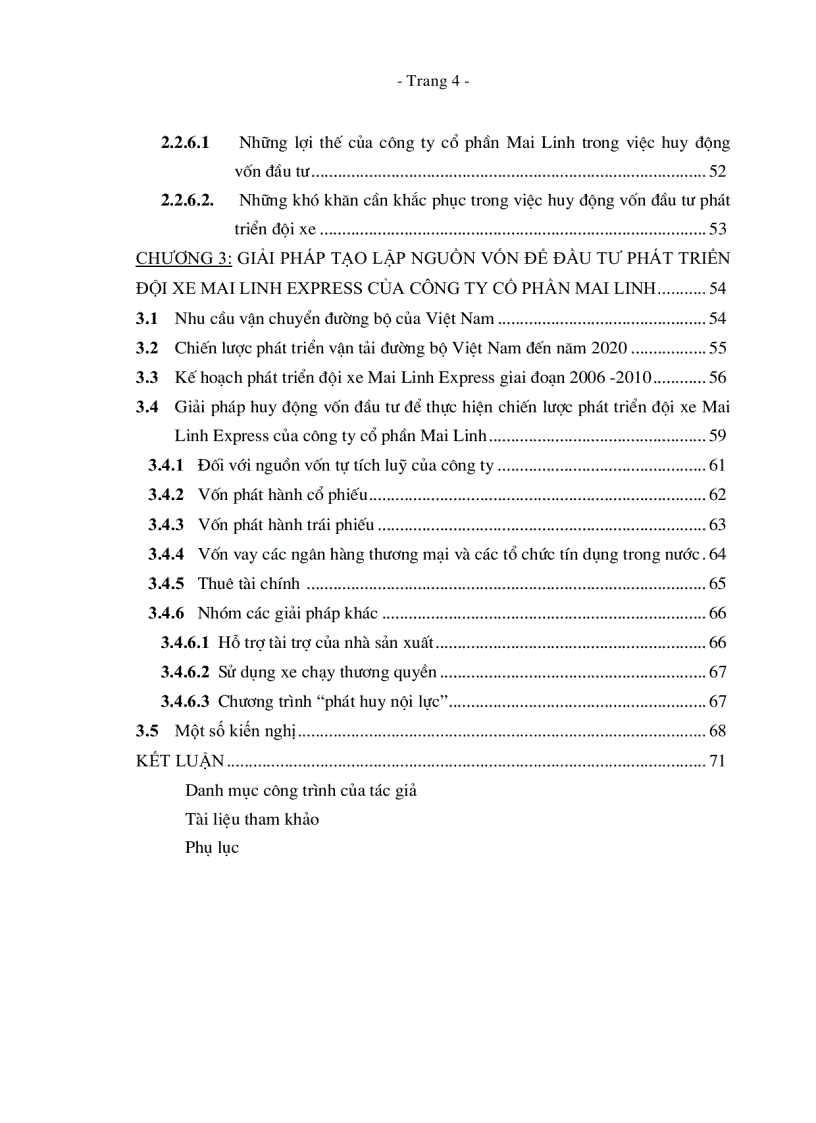 image for page Giải pháp tạo lập nguồn vốn để đầu tư phát triển đội xe vận chuyển hành khách liên tỉnh Mai Linh Express của công ty cổ phần Mai Linh giai đoạn 2006 2010