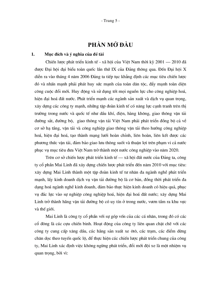 image for page Giải pháp tạo lập nguồn vốn để đầu tư phát triển đội xe vận chuyển hành khách liên tỉnh Mai Linh Express của công ty cổ phần Mai Linh giai đoạn 2006 2010