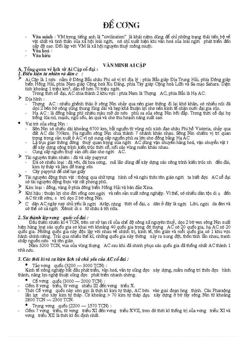 image for page Đề cương môn văn minh ai cập
