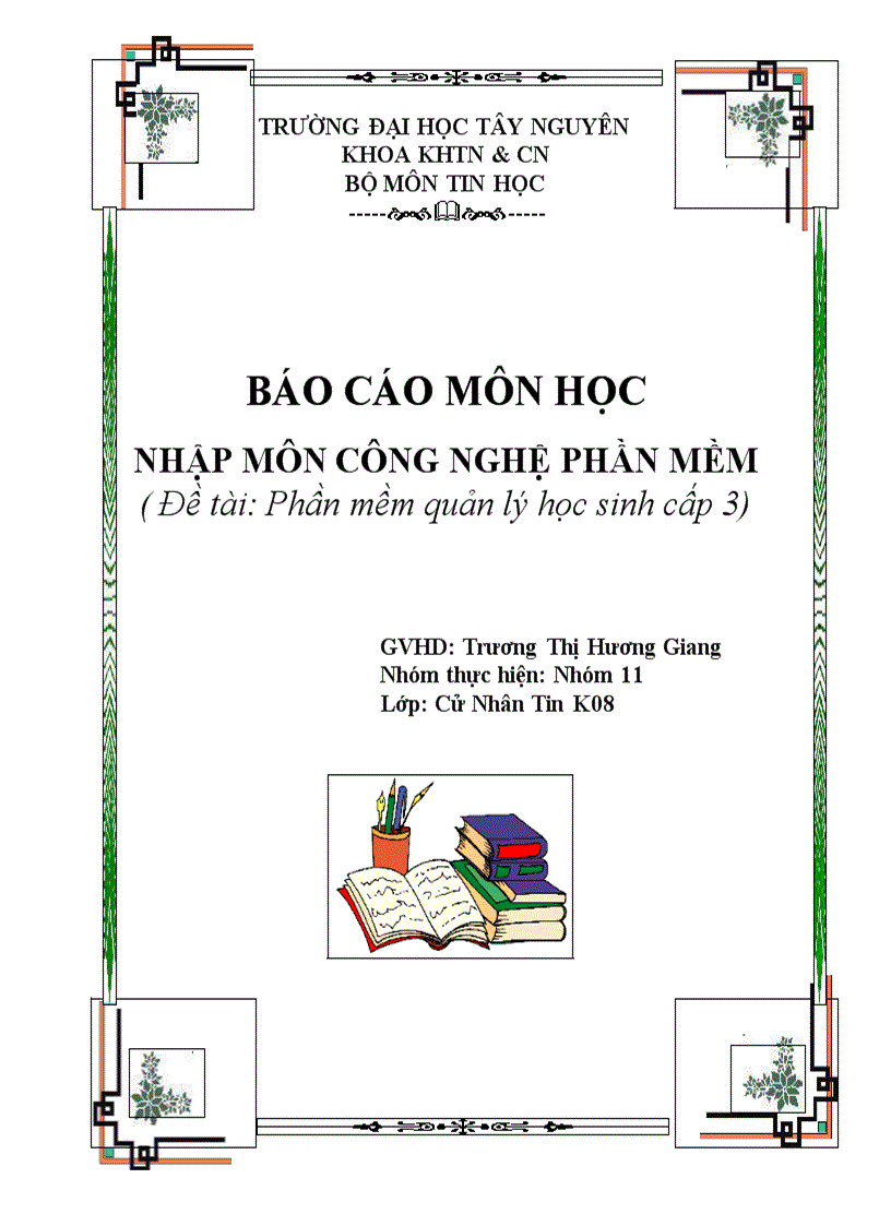 image for page Báo cáo phân tích và thiết kế hệ thống phần mềm quản lý học sinh cấp 3