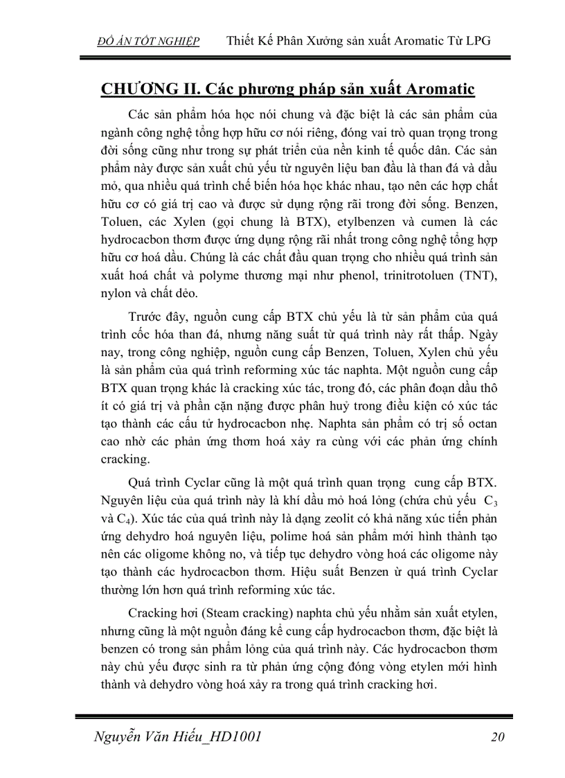 image for page Thiết Kế Phân Xưởng sản xuất Aromatic Từ LPG