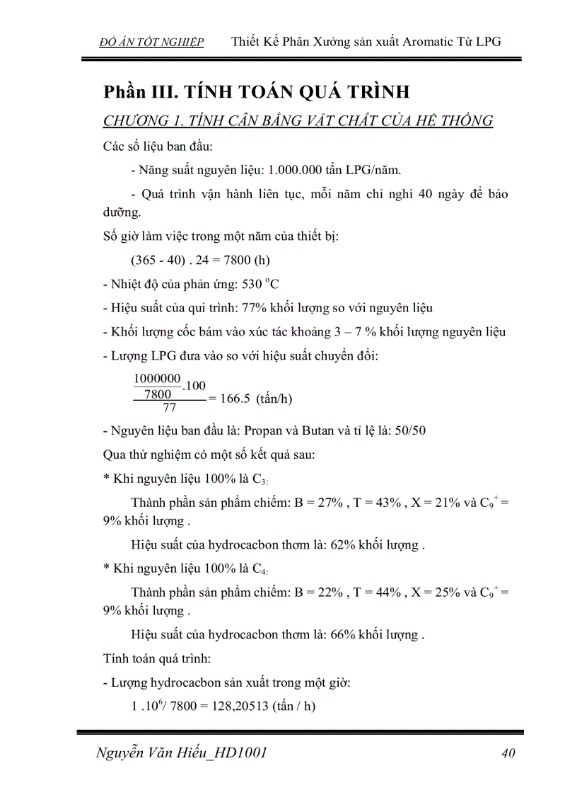 image for page Thiết Kế Phân Xưởng sản xuất Aromatic Từ LPG