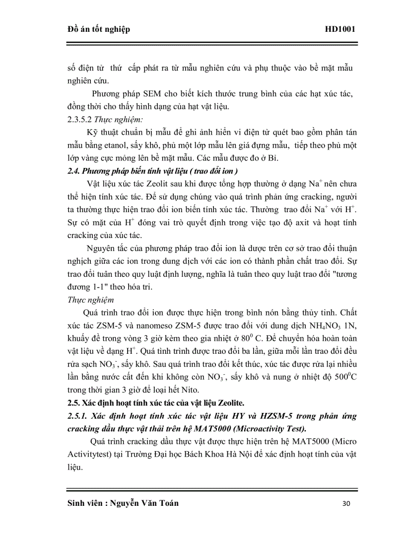 image for page Nghiên cứu quá trình cracking xúc tác dầu thực vật thải trên xúc tác zeolit tạo nhiên liệu sinh học