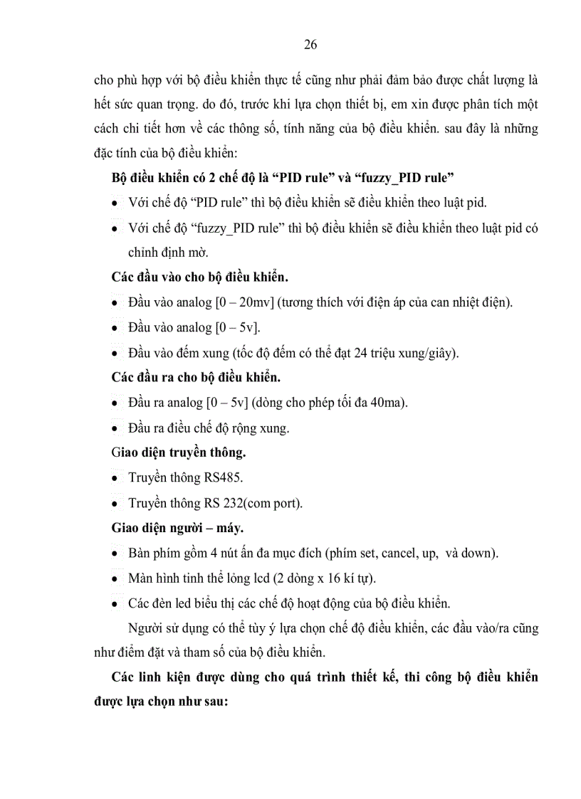 image for page Nghiên cứu thiết kế và xây dựng hệ thống truyền đông điện động cơ một chiều điều chỉnh tốc độ dùng bộ điều khiển vạn năng sử dụng vi điều khiển PSOC