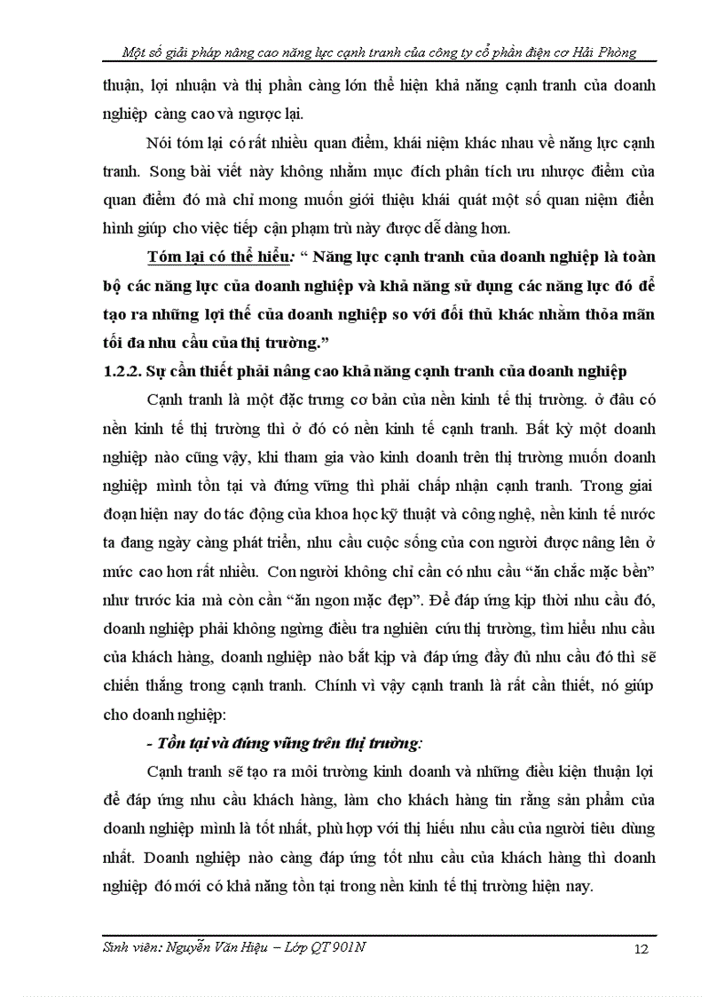 image for page Một số giải pháp nhằm nâng cao năng lực cạnh tranh của Công ty Cổ Phần Điện Cơ Hải Phòng