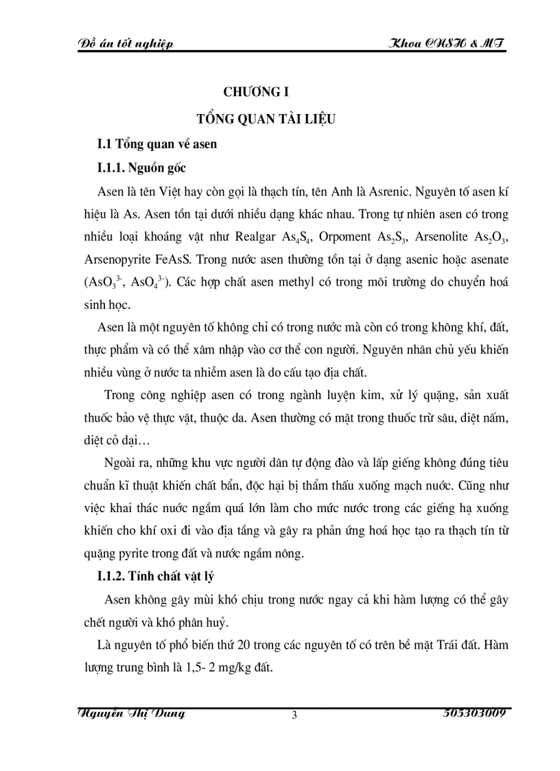 image for page Nghiên cứu khả năng cộng kết của asen với sắt hydroxit để xử lý nước ô nhiễm asen