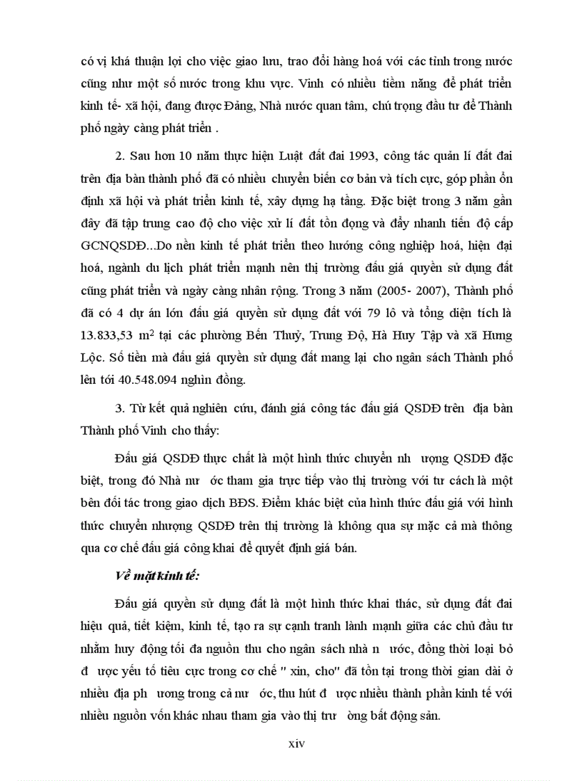 image for page Đánh giá công tác đấu giá quyền sử dụng đất trên địa bàn Thành phố Vinh tỉnh Nghệ An
