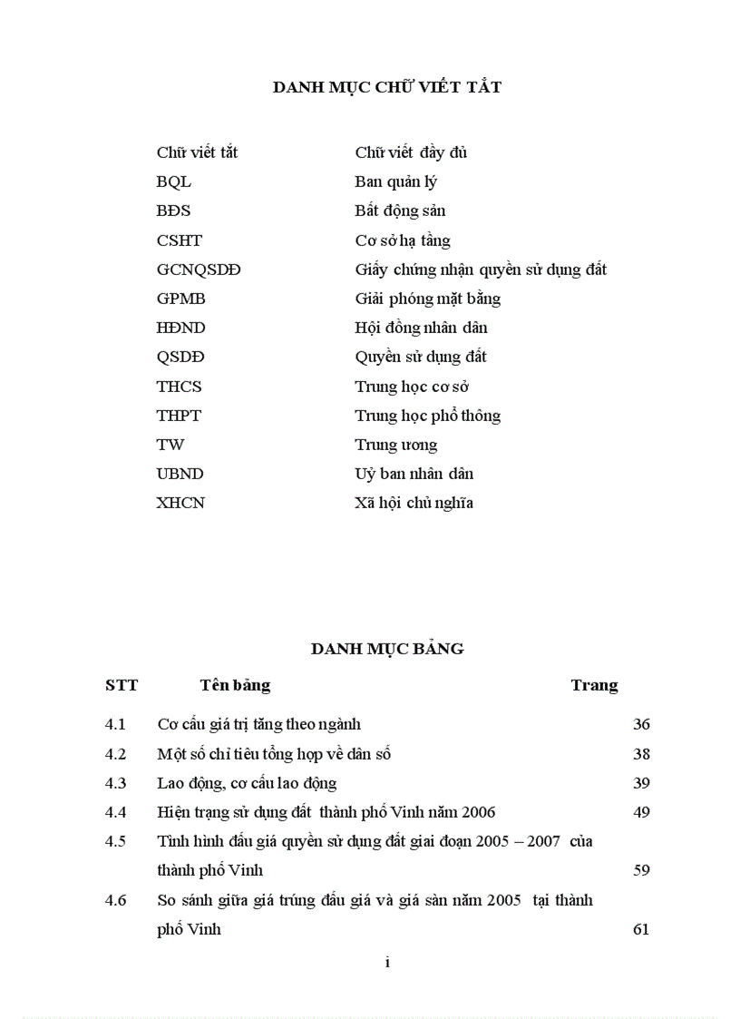 image for page Đánh giá công tác đấu giá quyền sử dụng đất trên địa bàn Thành phố Vinh tỉnh Nghệ An