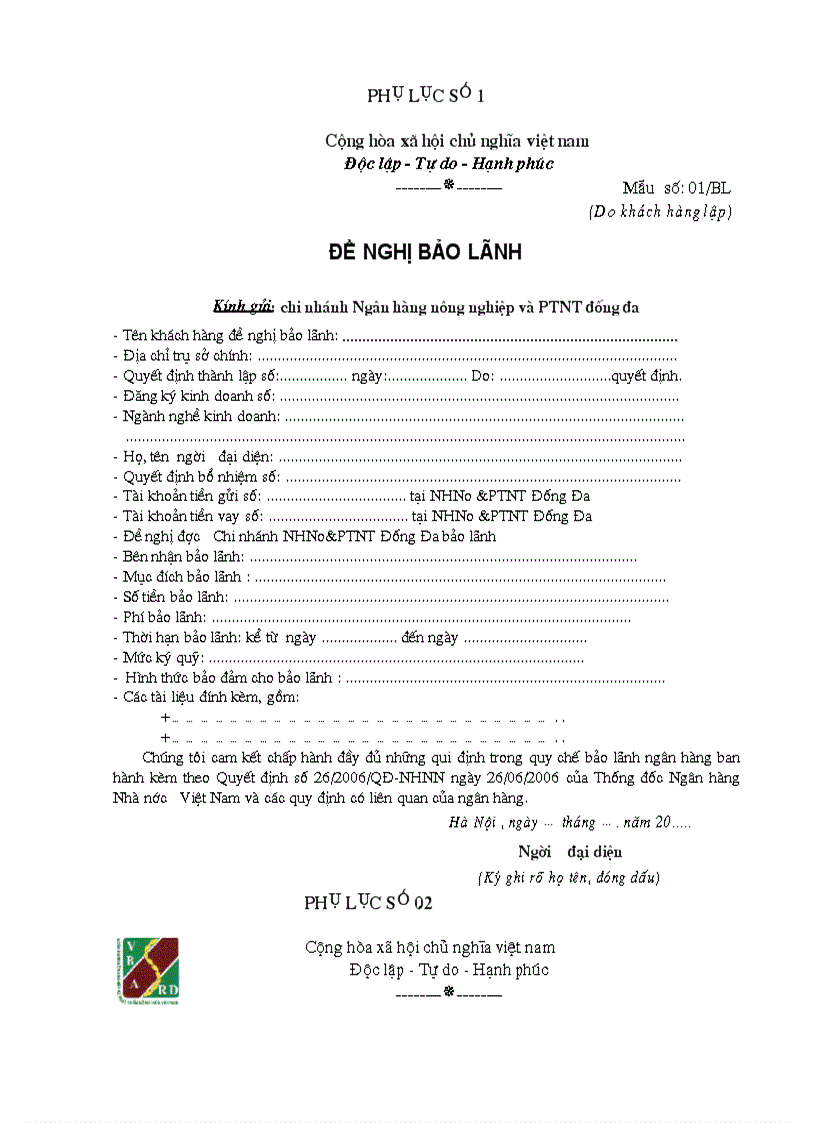 image for page Giải pháp mở rộng hoạt động bảo lãnh tại ngân hàng Nông nghiệp và Phát triển Nông thôn chi nhánh Đống Đa