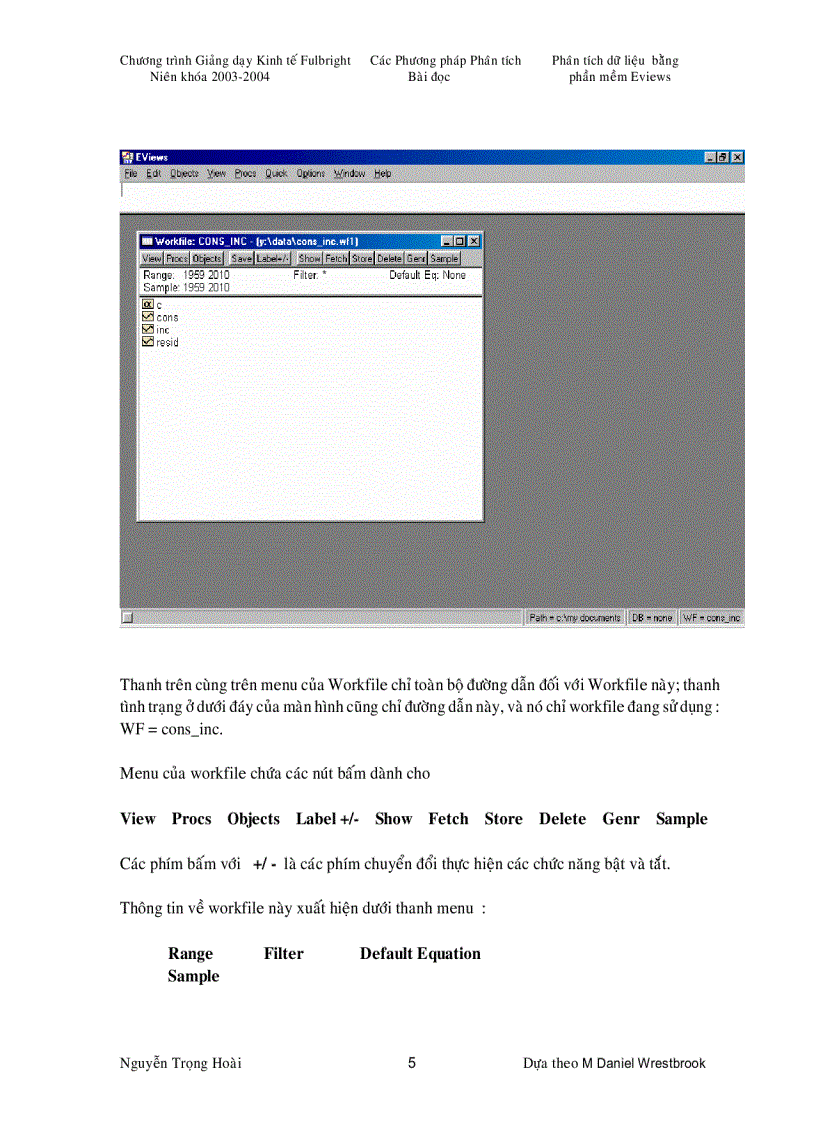 image for page Phaân tích dữ liệu bằng phần mềm eview