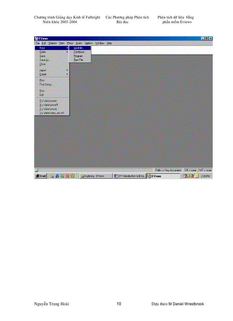 image for page Phaân tích dữ liệu bằng phần mềm eview