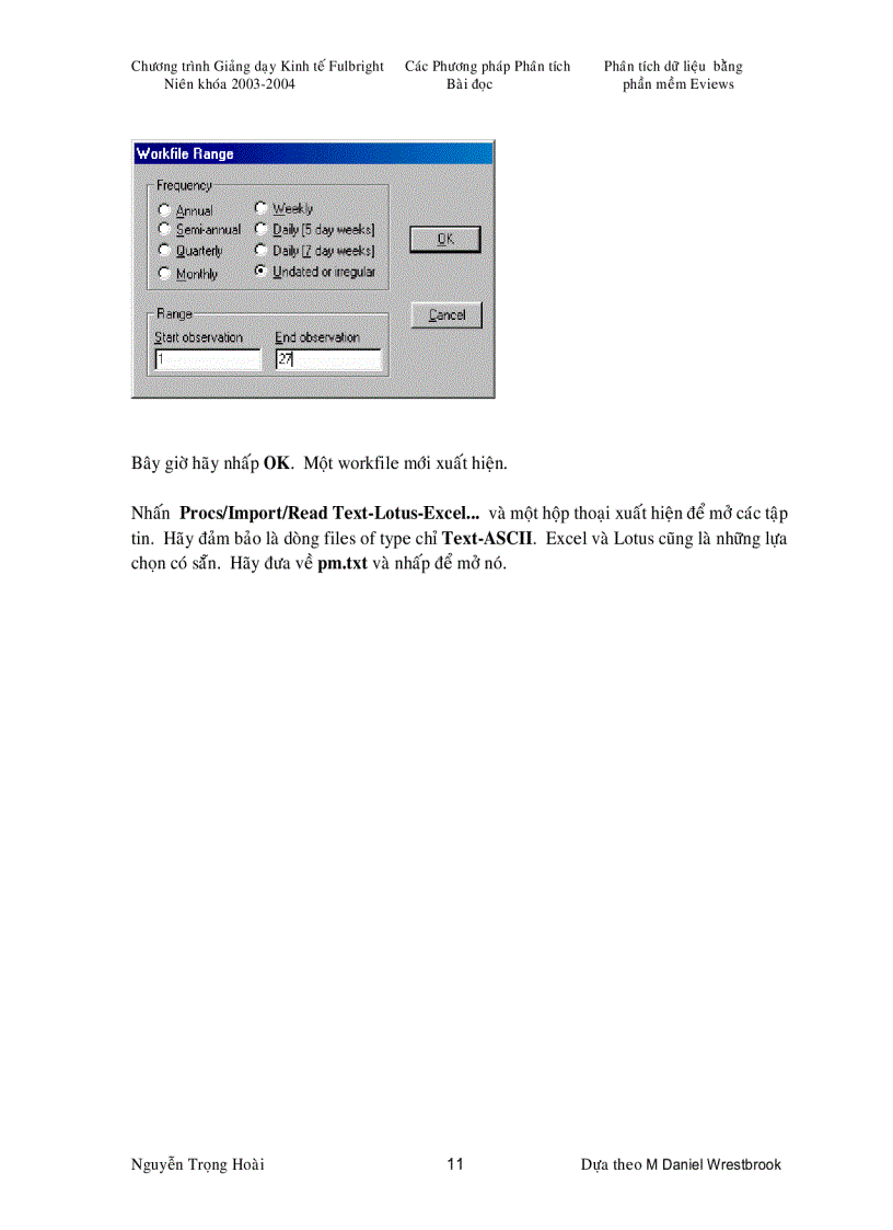 image for page Phaân tích dữ liệu bằng phần mềm eview