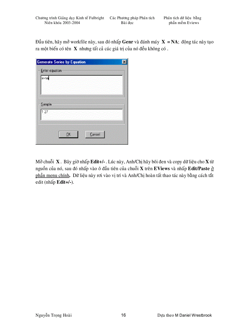 image for page Phaân tích dữ liệu bằng phần mềm eview