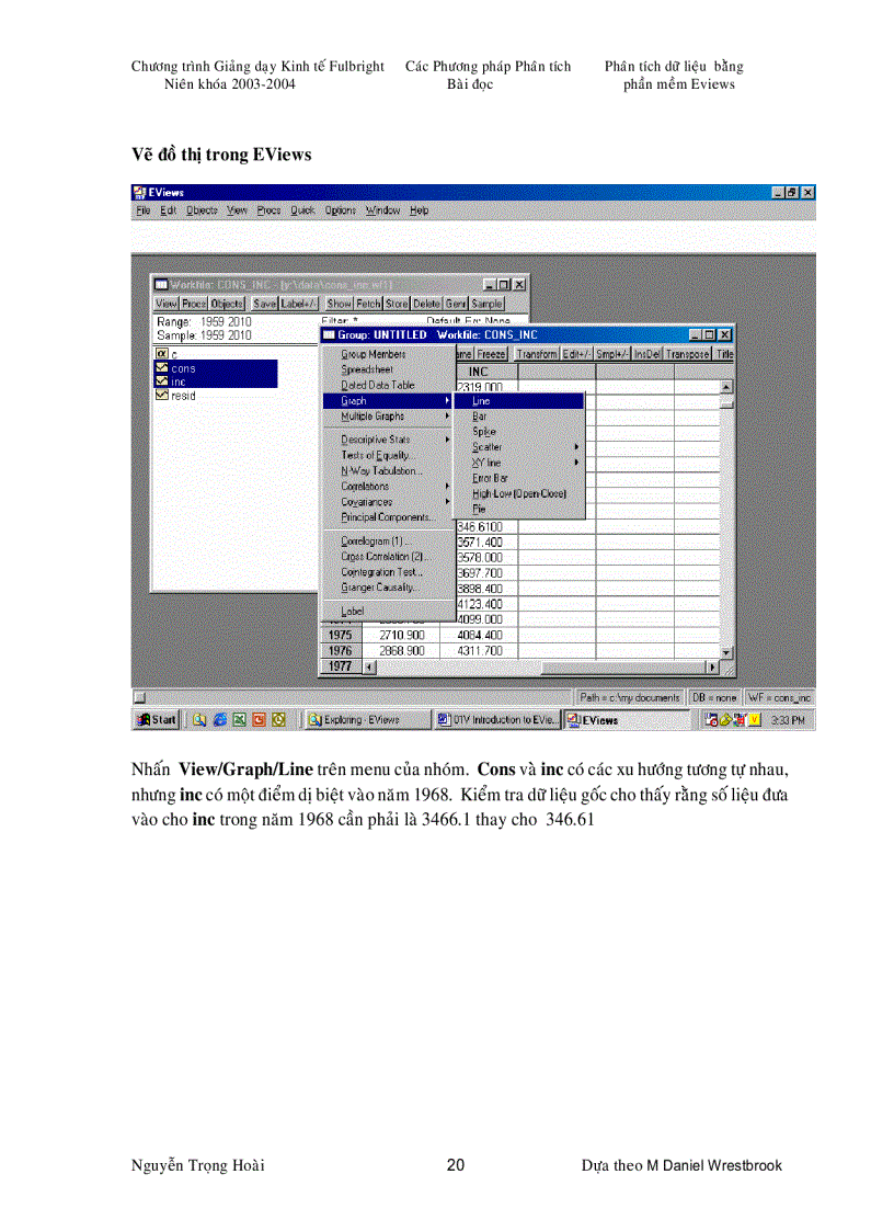 image for page Phaân tích dữ liệu bằng phần mềm eview