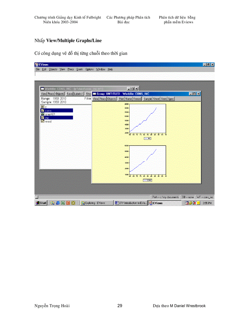 image for page Phaân tích dữ liệu bằng phần mềm eview