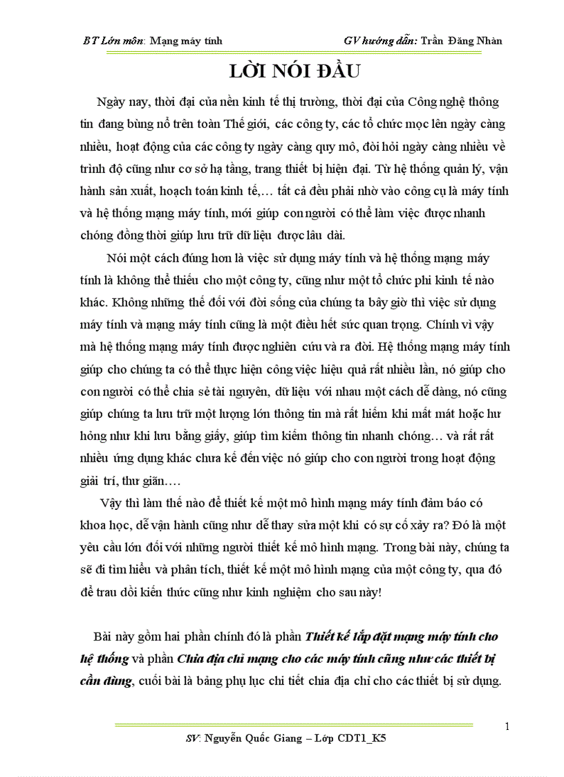 image for page Thiết kế lắp đặt mạng máy tính cho hệ thống