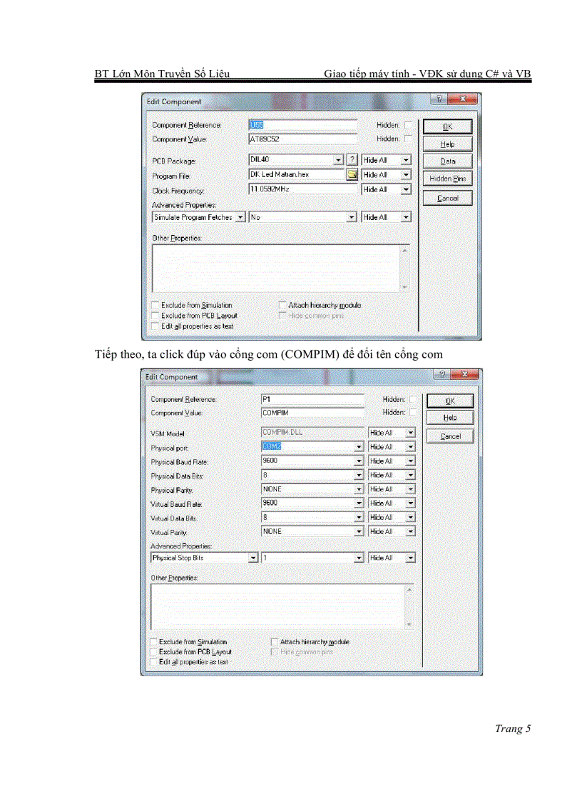 image for page Giao tiếp máy tính Vi điều khiển sử dụng C và VB