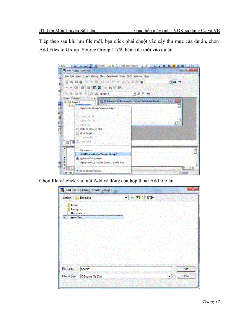 image for page Giao tiếp máy tính Vi điều khiển sử dụng C và VB