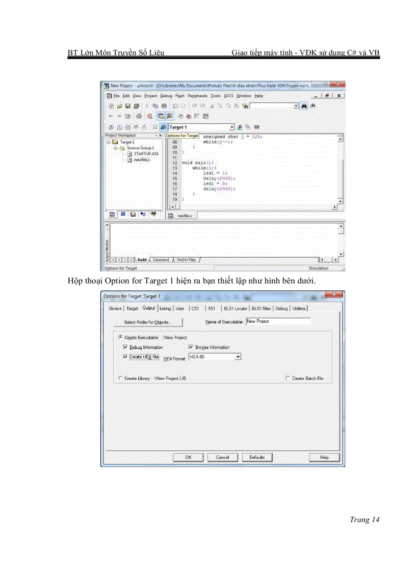 image for page Giao tiếp máy tính Vi điều khiển sử dụng C và VB