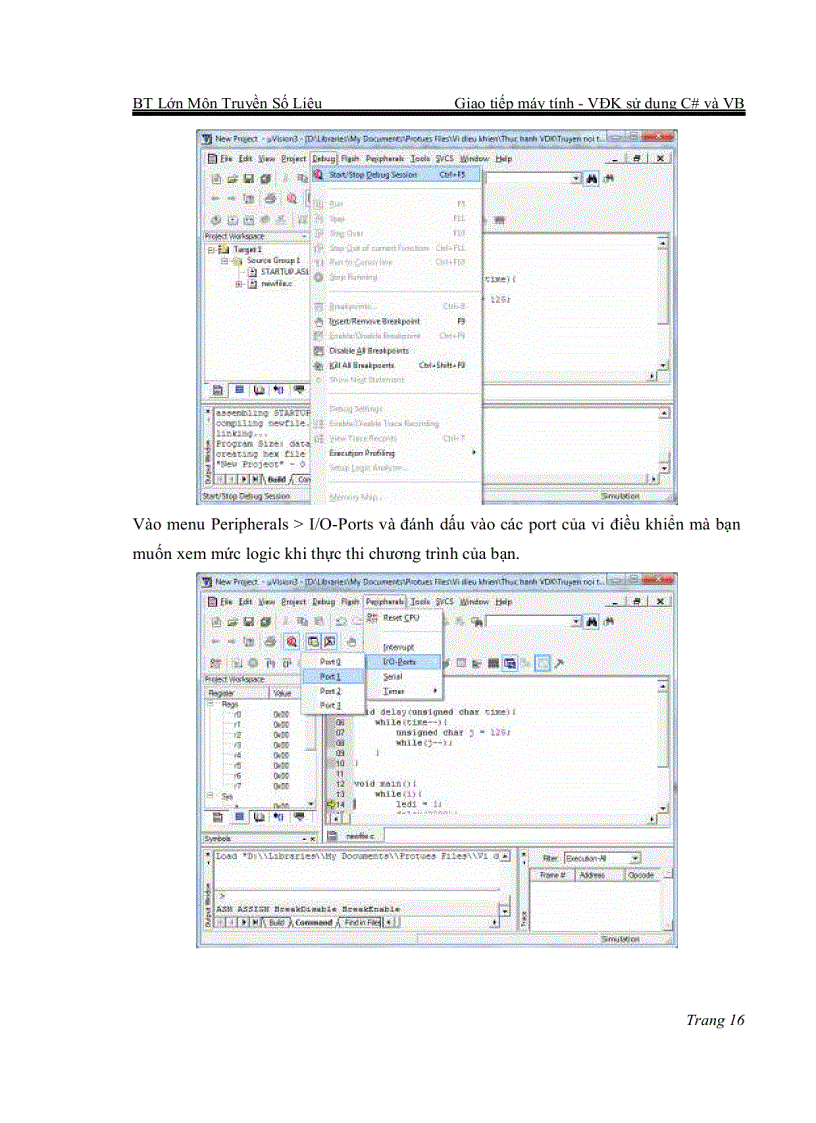 image for page Giao tiếp máy tính Vi điều khiển sử dụng C và VB