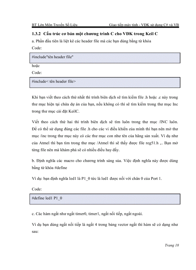 image for page Giao tiếp máy tính Vi điều khiển sử dụng C và VB