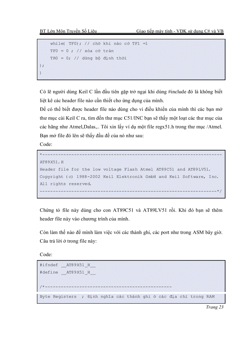 image for page Giao tiếp máy tính Vi điều khiển sử dụng C và VB