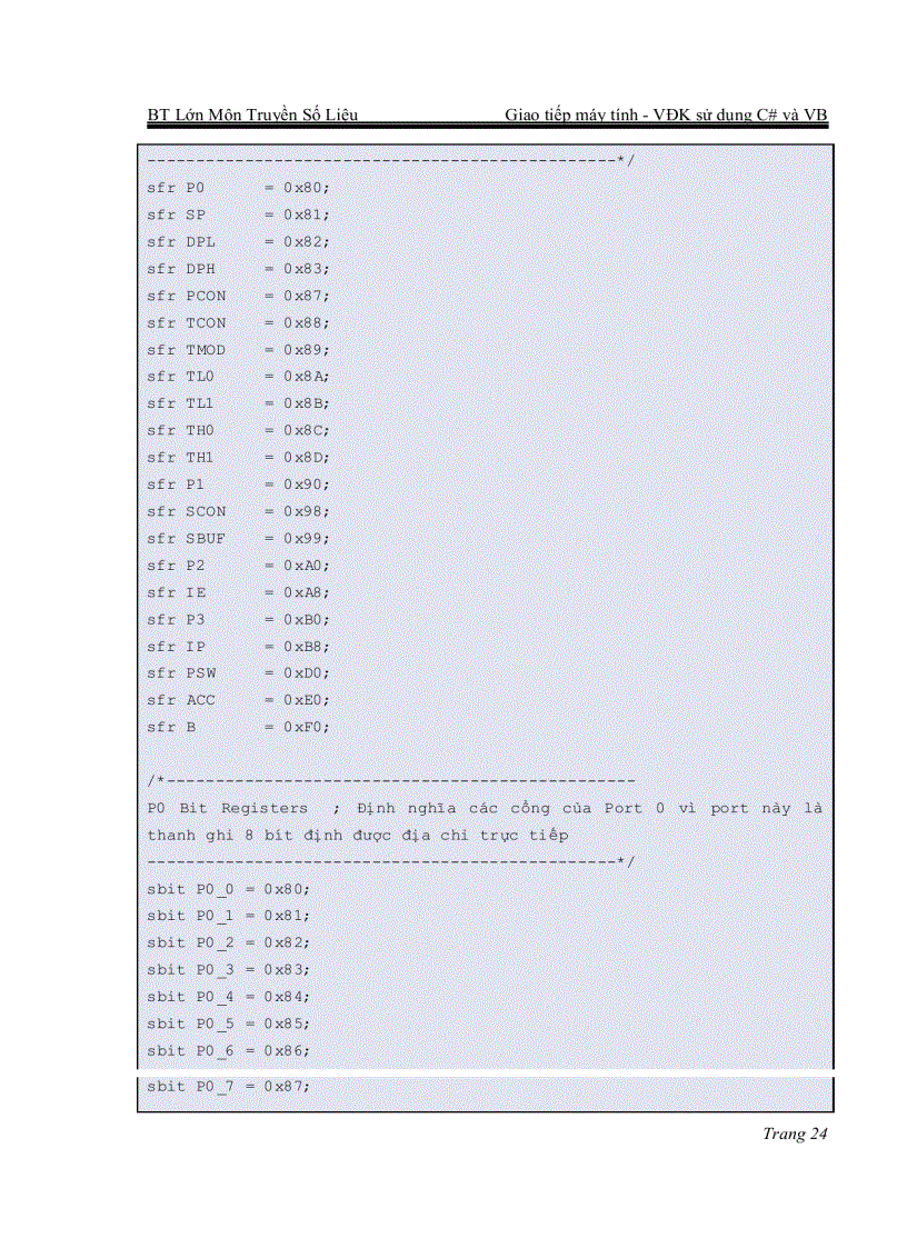 image for page Giao tiếp máy tính Vi điều khiển sử dụng C và VB